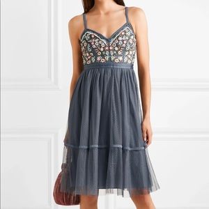 NWT Needle&Thread WhimsicalEmbroidered Tulle Dress